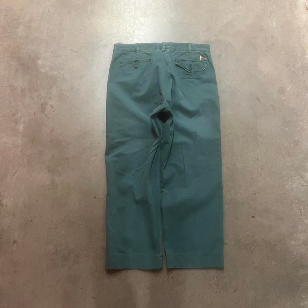 Vintage Polo Ralph Lauren men's green Yacht chino pants loose fit boat 34